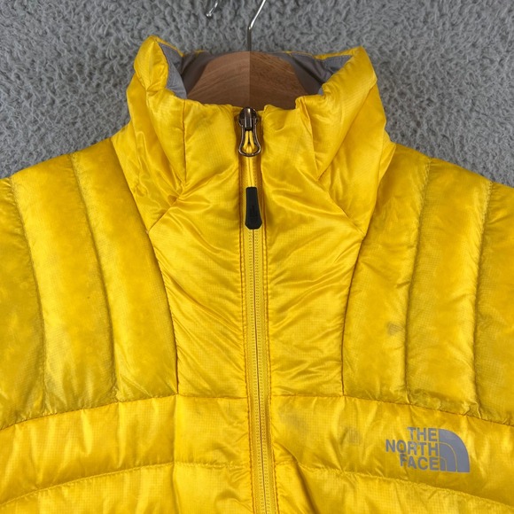 The North Face 700 Fill Down Puffer Jacket Women's Bright Yellow Full Zip M - Picture 5 of 13